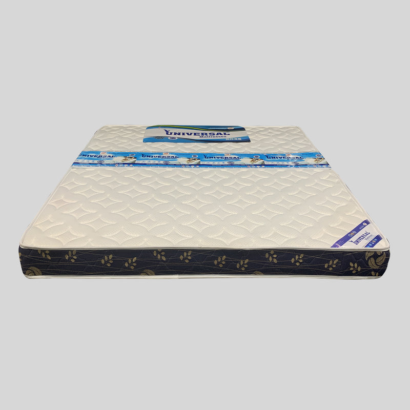 Mattress with 'Universal' branding on a gray background