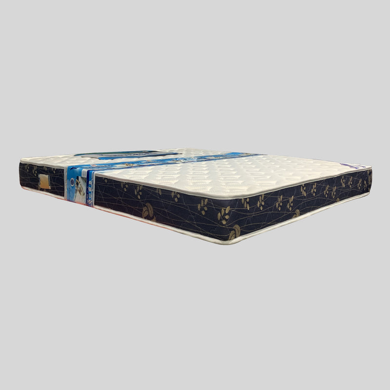Mattress with decorative pattern on a gray background