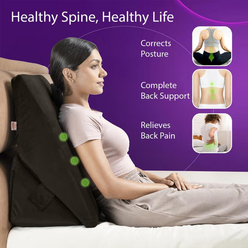 SpineSlope J Adjustable Memory Foam Wedge Pillow – Back & Leg Support