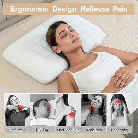 Royal Cush TW Memory Foam Cervical Pillow – Neck & Back Support