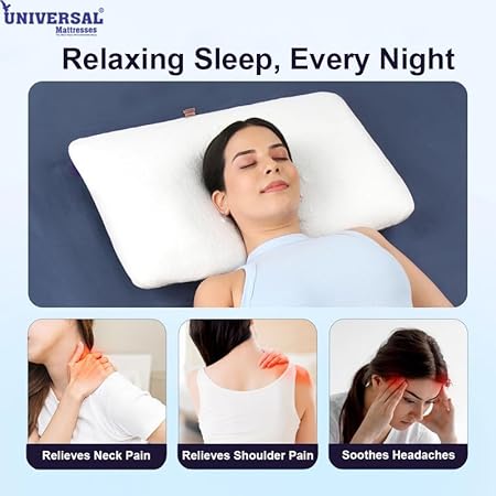 Royal Cush TW Memory Foam Cervical Pillow – Neck & Back Support