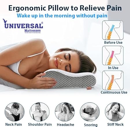 ChillMate CW Cool Gel Memory Foam Pillow – Contoured Neck Support