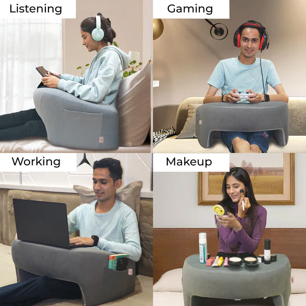 EliteLap J Lap Desk Pillow – Ergonomic Support for Laptop & Study”