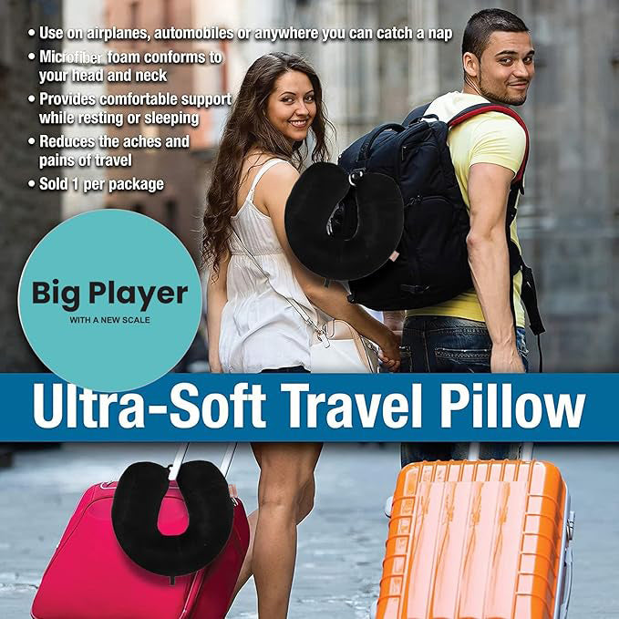 ComfiNeck CW Memory Foam Travel Pillow – 360° Neck & Chin Support