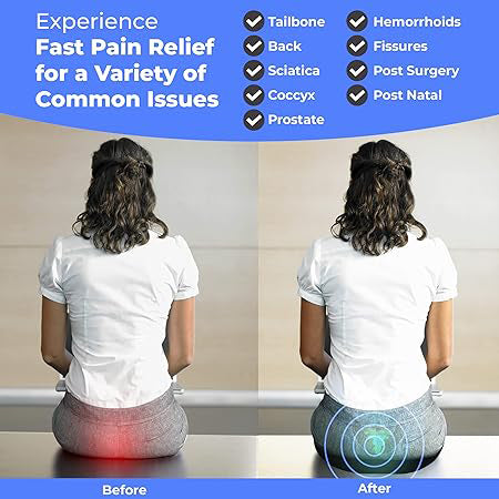 ZenDonut Tailbone & Coccyx Cushion – Long Sitting Comfort & Relief