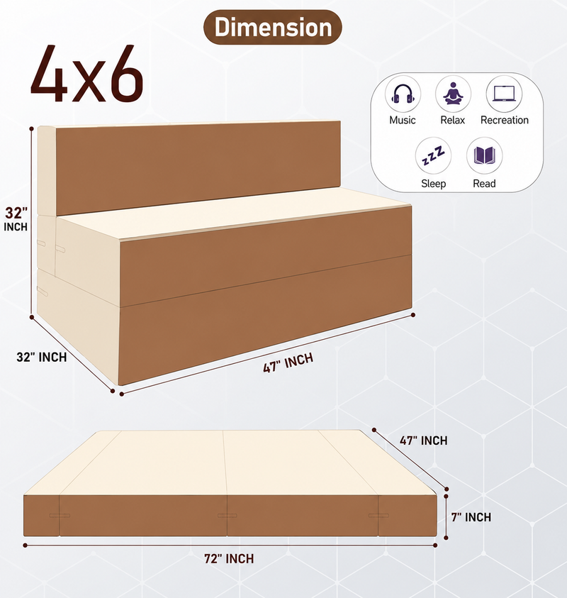 Universal Mattresses,VERSATILE ,Original Sofa Cum Bed – Dual Utility & Supreme Comfort,Premium HR Foam,Designed for everyday comfort,Maintains posture during sleep and sitting.