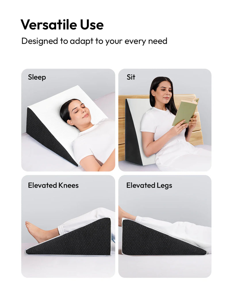 LegAligner J Leg Elevation Wedge Pillow – Sleep, Pain & Swelling Relief