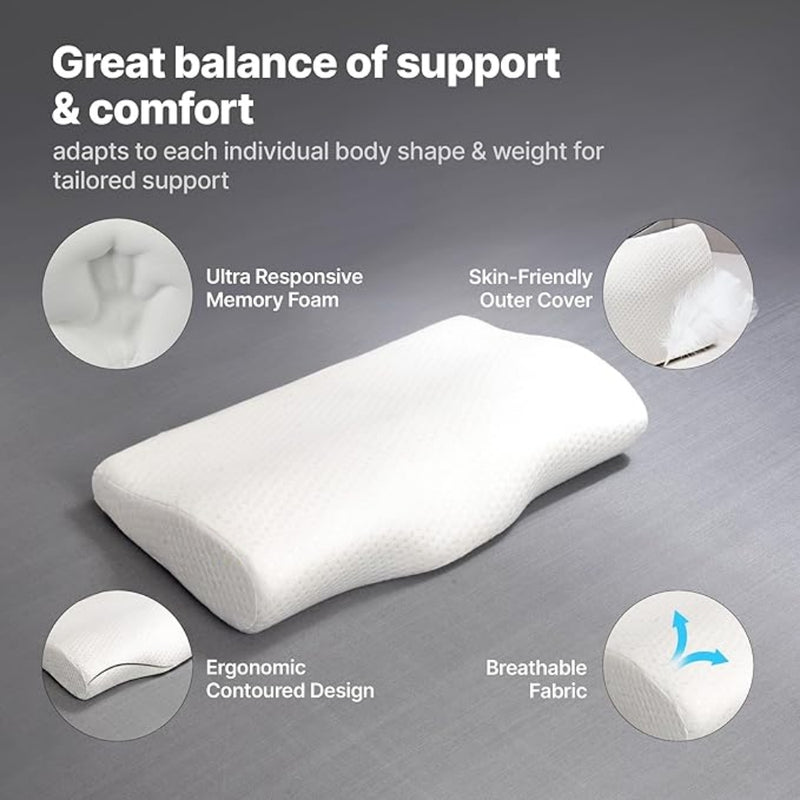 Wing Nest Memory Foam Butterfly Pillow – Neck & Shoulder Support